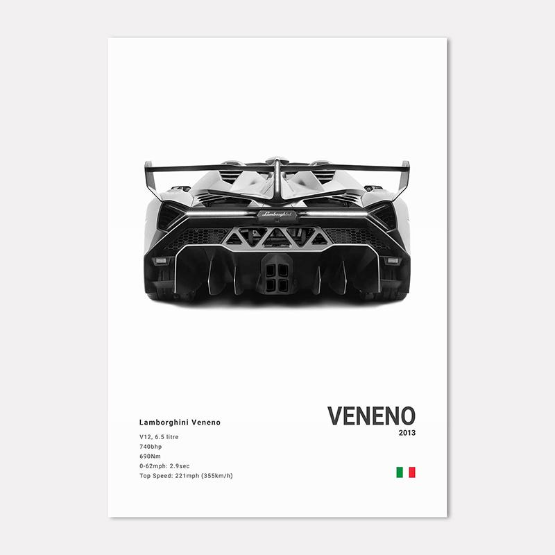 Famous Cars LP 640 Canvas Wall Art Print Poster Aventador URUS VENENO Decoration Mural Modern Home Decor Birthday Gift Unframed