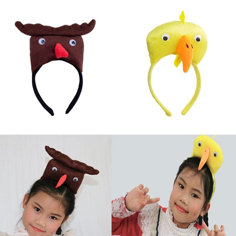 Cute Stuffed Animal Shape Hairband Women Spa Wash Face Makeup Skincare Headbands for Photography Halloween Hairband