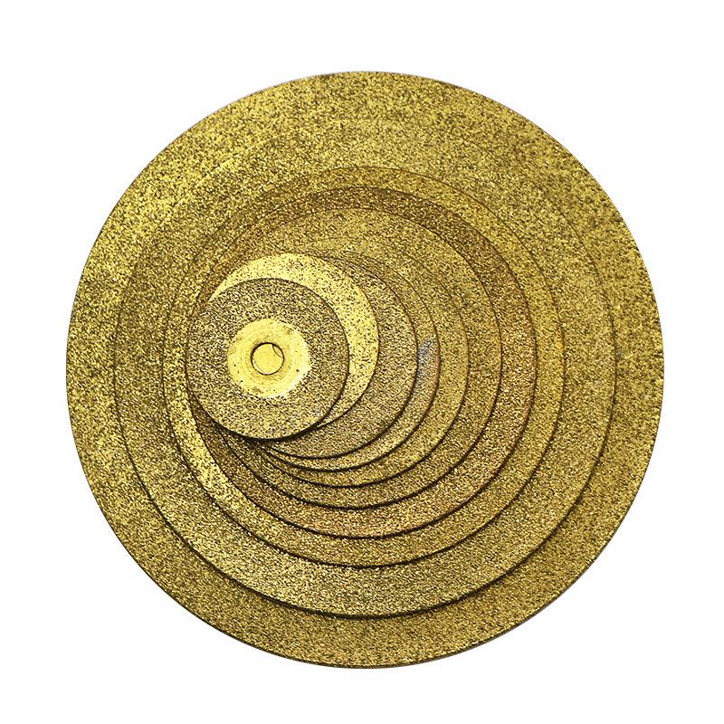 Goldene Diamant-Trenn- und Schleifscheibe für Jade und Zähne - Kleine lochlose Sägeblatt & Schleifpapier Schleifen.