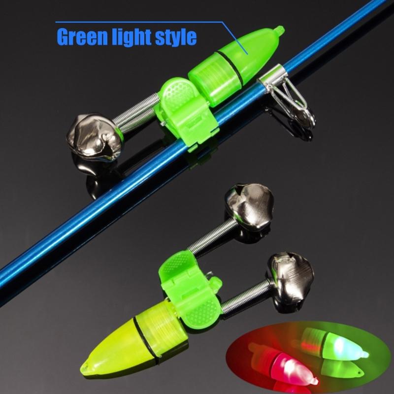 Double Alerts Spirals Fishing Bells With LED Light Fishing Rod Bells LED Night Fishing Rod Bites Alerts Alarm Enduring