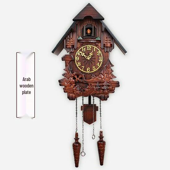 

Children s Musical Solid Wood Hand-Carved Cuckoo Clock with Hourly Chime and Swinging Feature.