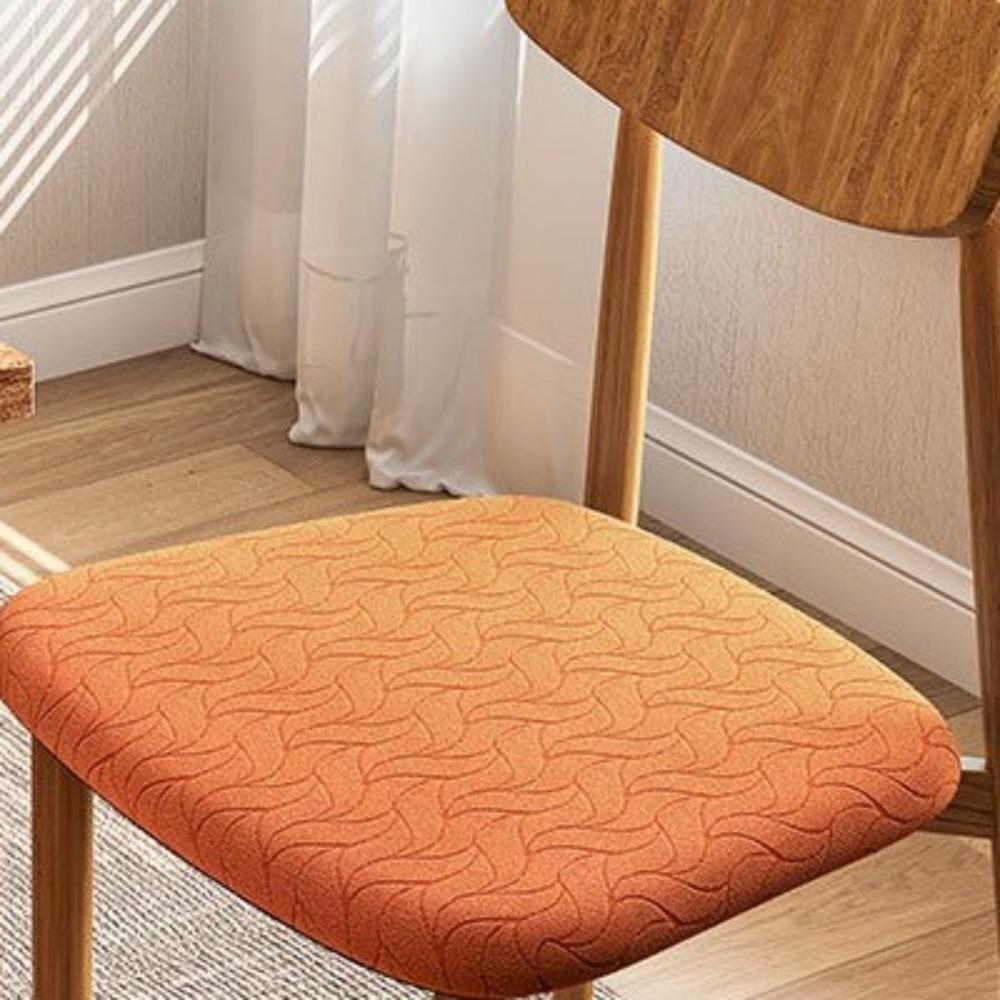 Washable Dining Chair Cover Jacquard Stretch Chair Cushion Cover Chair Slipcovers  Living Room оранжевый
