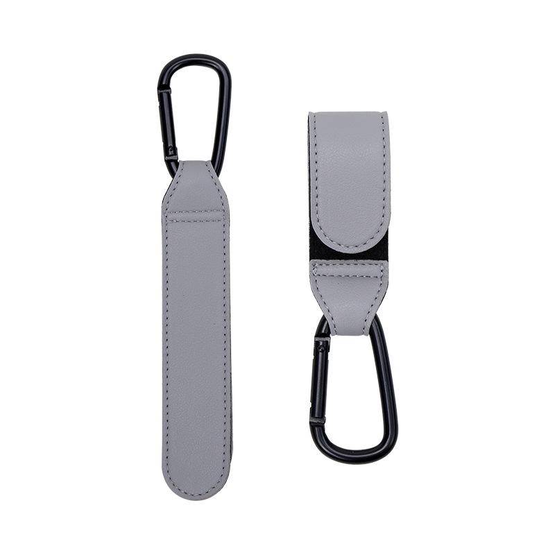 In Stock Stroller Hook with Velcro, Metal Clasp & Carabiner for Child's Stroller