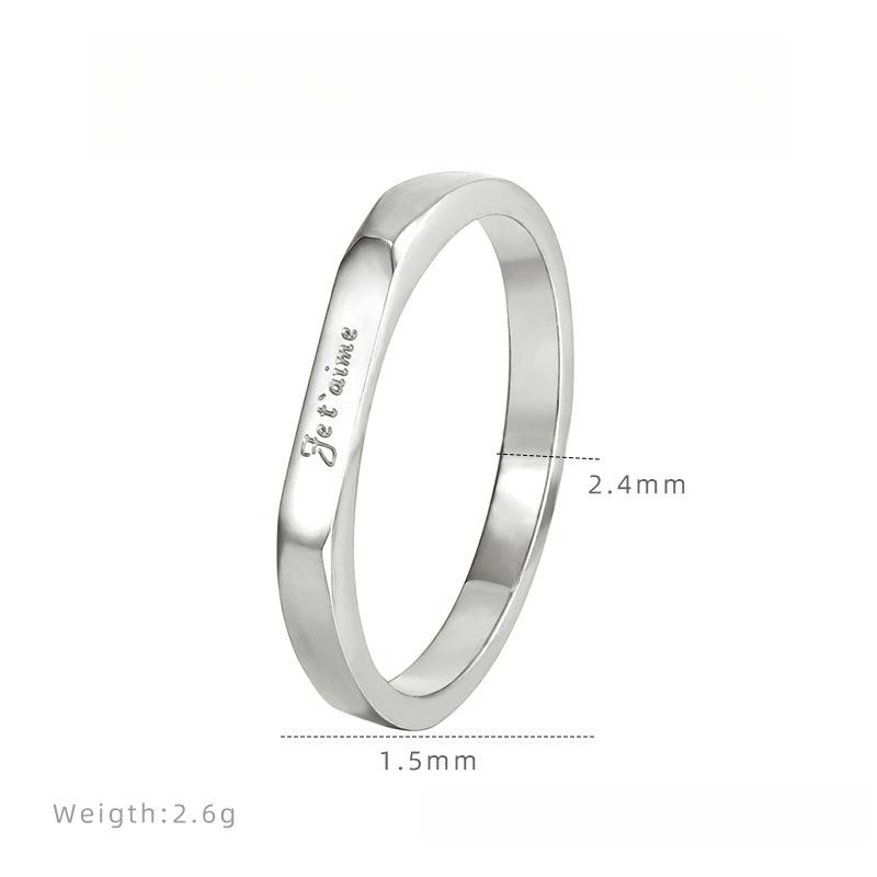 

Простое кольцо-буква Ins, нишевый дизайн, универсальное кольцо, не выцветает, титановая сталь, гальваническое покрытие, женское 9