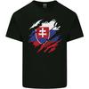 Zerrissene Slowakei Flagge s Slowakei Tag Fußball Herren Baumwolle T-Shirt Tee Top