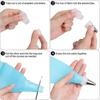 68-pieces Cake Piping Nozzles Tips Kits With 2 Reusable Piping Bags Icing Bag, 2 Coupler, 2 Flower Nail, 3 Plastic Scrapers And Storage Case, Stainles