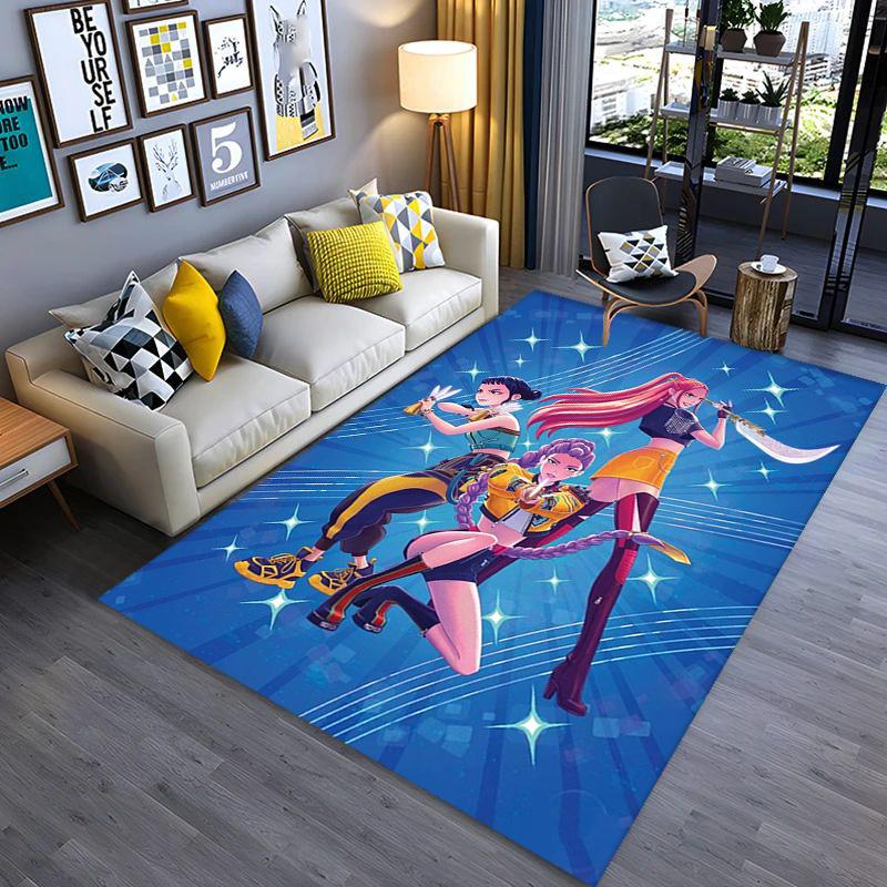 Dynamic Warriors: Action Adventure carpet Doormat Suitable for all seasons Art Office chair cushion Protective pad