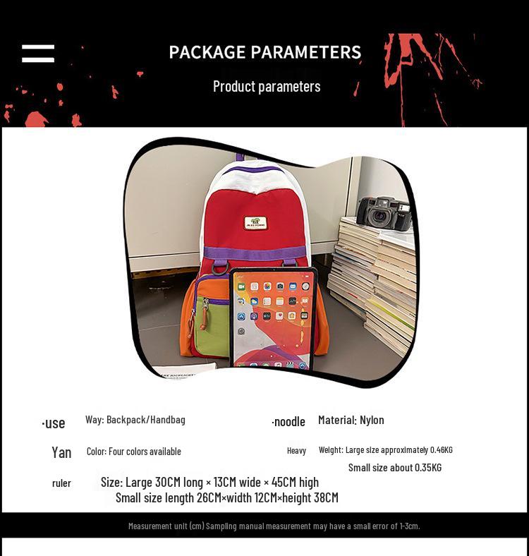 Modny plecak dziecięcy w bloki kolorystyczne - Uroczy i wytrzymały dla chłopców i dziewcząt ze szkoły podstawowej