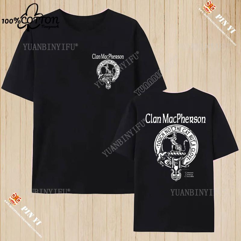 Harajuku Clan Fraser of Lovat Clansman’s Crest Badge Print Summer Trending Unisex T Shirt 100% Cotton O-neck Short-sleev