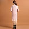 Women's Mid-length Knitted Dress for Autumn and Winter Solid Color Loose Sweater Dress