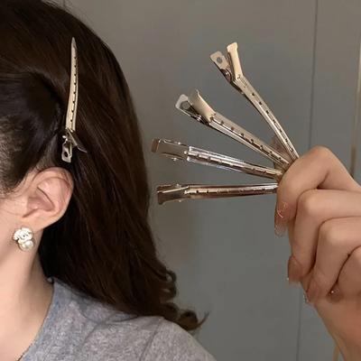 10 buc. Clipsuri de păr metalice argintii de 8,5 cm pentru femei, pentru coafat, secționare, salon, agrafe de păr, cleme pentru rădăcini, pentru volum, instrumente clip DIY, accesorii pentru cap