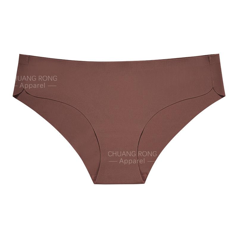 Sexy fashion waist seamless underwear women's European and American large size one-piece ice silk pure cotton crotch breathable briefs