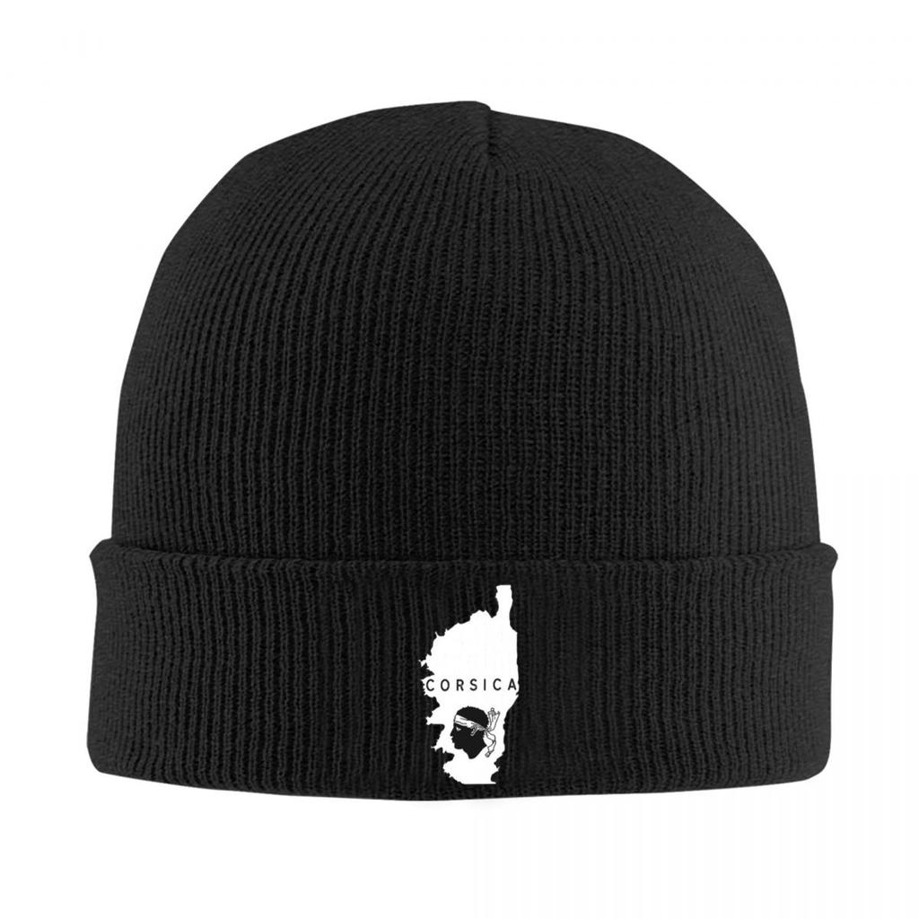 Mapa Korsyki Flaga Francuska Korsykańska Ciepła Czapka Z Dzianiny Zimowa Czapka Z Dzianiny Czapki Beanie Czapki Hip Hopowe dla Unisex