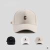 Hard-top C Letter Baseball Cap Men Women's Korean version of the tide peaked cap wide-brimmed big head  the curved brimmed hat