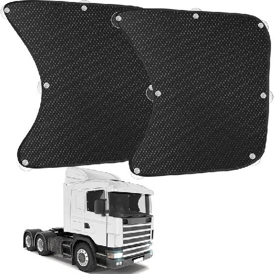 Semi-Truck Sun Shade For Windshield And Side Window | 300T High Density UV Protection Sunshade Reflects 98% UV,Semi Trucks Shade Accessories,Best For