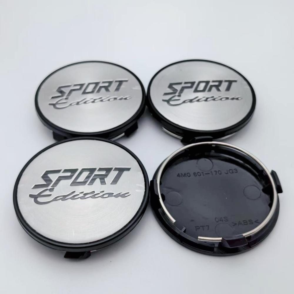 4pcs Sport Edition Logo Emblem 61MM (I.D 56MM ) Car Wheel Center Caps Accessories for 106a Wheels Hub Rim Hubcaps Cover Replacea106