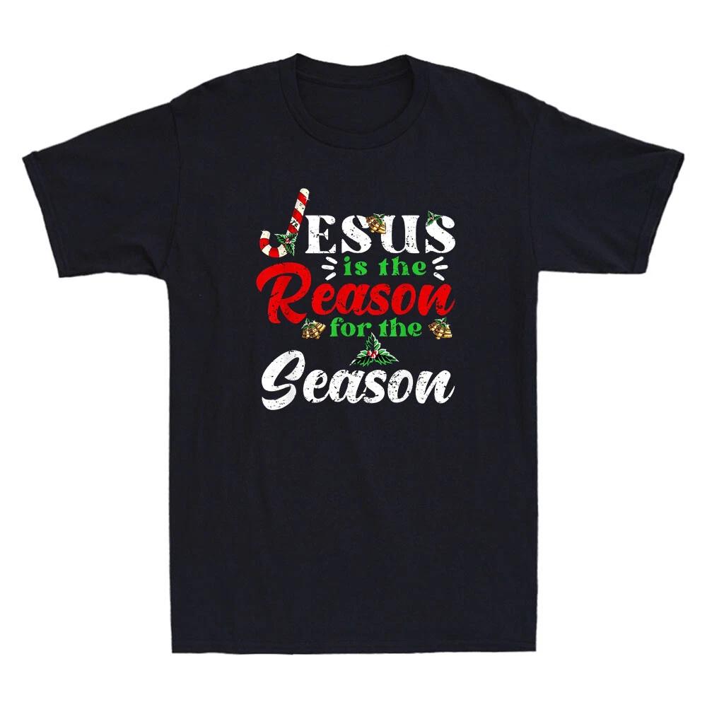 Jesus Is The Reason For The Season Christmas X-Mas Christian Retro Men s T-Shirt L