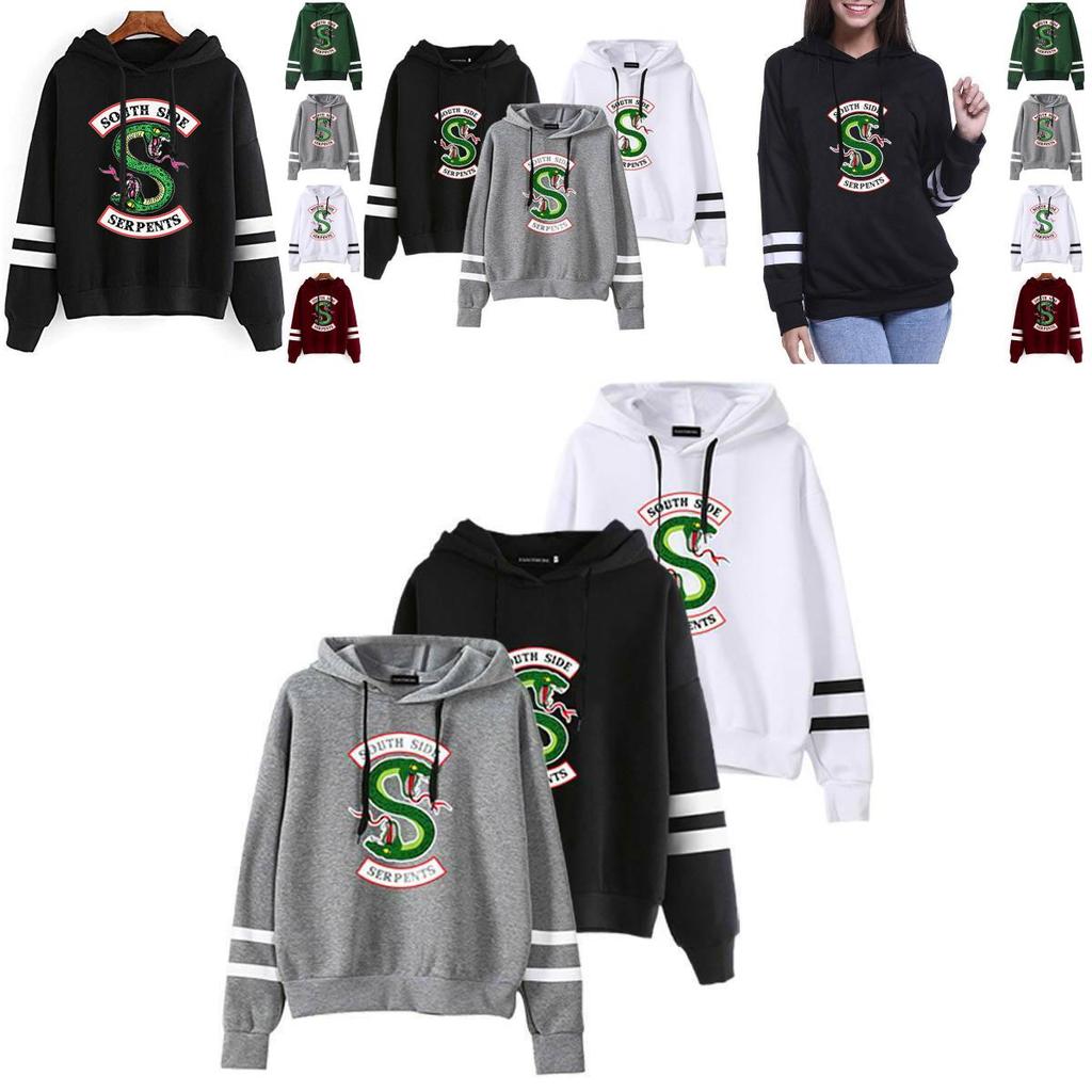 South Serpents Side Hoodie Riverdale Veronica Snake Gang Sweatshirt Top Pullover