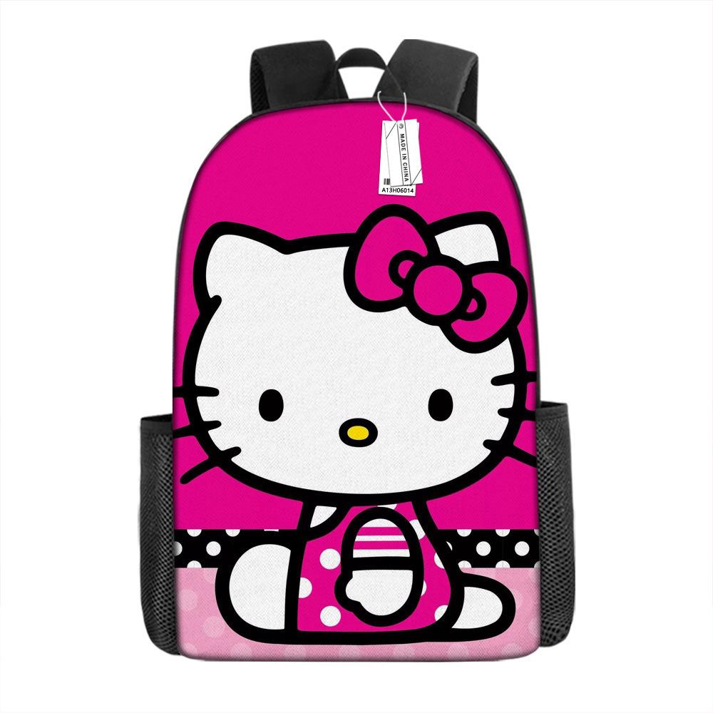Hello Kitty Cartoon Backpack Ello Kitty Schoolbag Digital Printing Backpack
