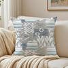 Retrogeometric Antique-Style Jacquard Fabric Pillow Case Plush Sofa Cushion Covers Organic Breathable Invisible Zipper