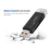 New Multifunctional 3 In 1 TypE C Micro USB Card Reader High Speed Transmission (Black)