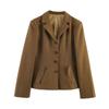 Womens Blazer Fashion Solid Color Slim Fit Office Work Suit Jacket