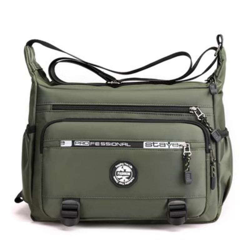 D Men s bag Oxford cloth shoulder bag Crossbody bag Casual men s backpack Business briefcase Durable business bag армия зеленый