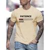Funny 'Patience Loading' Print Tee Shirt, Tee For Men, Casual Short Sleeve T-shirt For Summer Spring Fall, Tops As Gifts