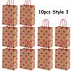 5/10pcs Valentine's Day Kraft Paper Bag Party Small Gift Packaging Bag 15x8x21cm LOVE Heart Style Gift Bag Party Favor Supplies
