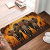 Yin Yang Elephant Tree of Life Design Doormat Non-Slip Entrance Bath Kitchen Floor Door Mat  Toilet Rug Carpet Footpad  Door Mat