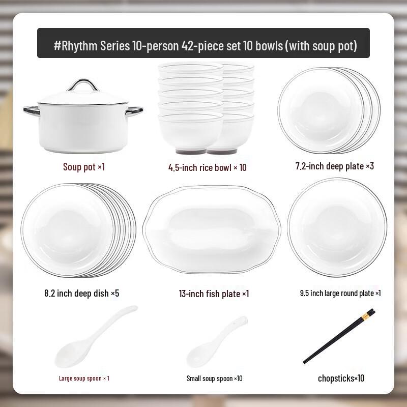 Moder Lanka Nordic Underglaze Ceramic Dinnerware Set