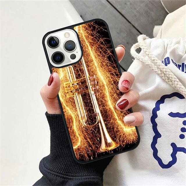 Piccolo Trumpet Brass Instruments Phone Case Cover For iPhone 17 Air 15 16e 14 13 12 Pro Max 11 Pro Max Plus Coque