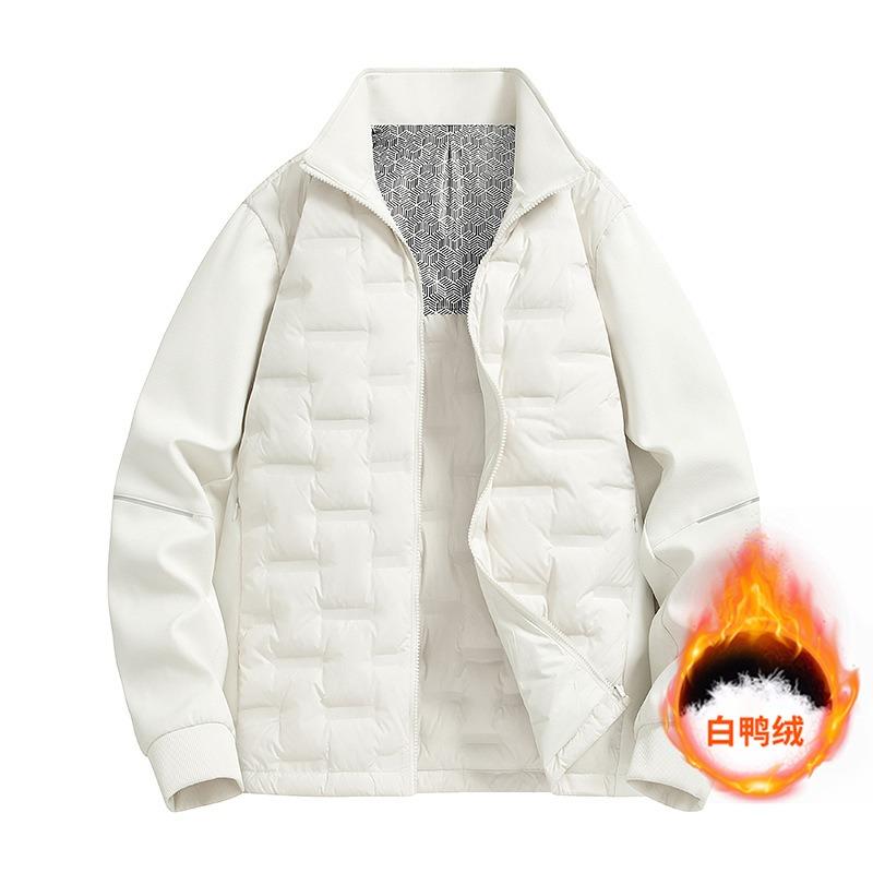 New winter down jacket men's graphene material warm and casual light white duck down jacket men's jacket clip