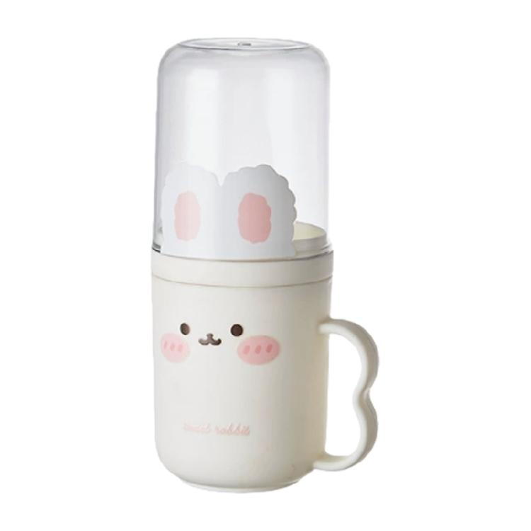 Cartoon Rabbit Shape Toothbrush Cup Water Resistant Durable Build Ideal For Travel Camping Gym Use