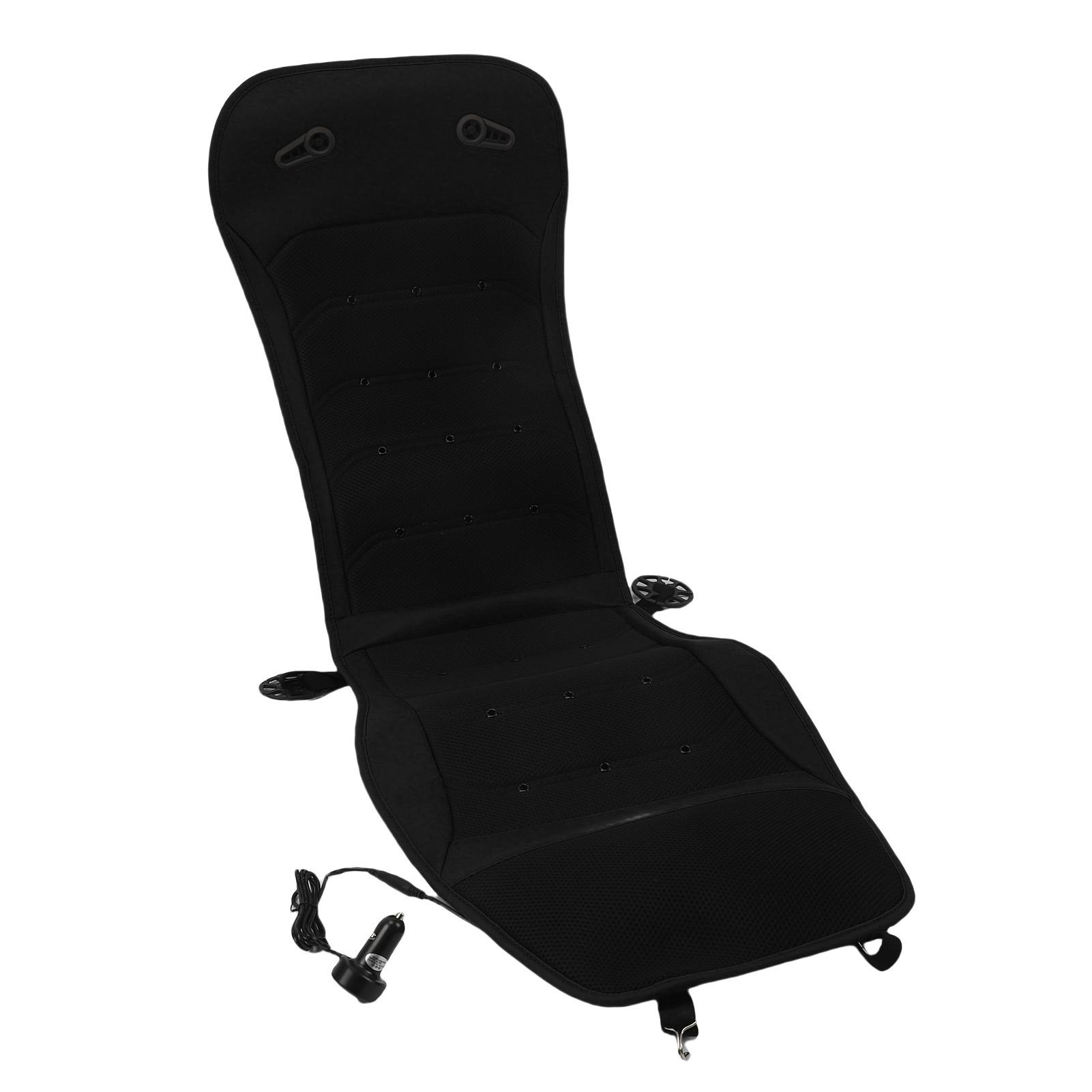 

Cooling Car Seat Cover with 2 Fans 24 Air Outlets DC 12 24V One Click Stepless Wind Speed Ventilated Auto Cool Seat Cushion Pad чёрный