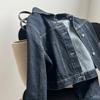 Vintage Denim Jacket Women's Spring Lapel Single-breasted Short Jacket