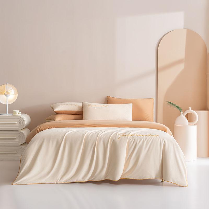 

Премиум Sense 120S Длинноволокнистый хлопок Чистый хлопок Набор из 4 предметов Хлопковый вышитый пододеяльник Простыня Сон на голой коже Гипоаллергенное постельное белье 1.5*2msingle quilt cover