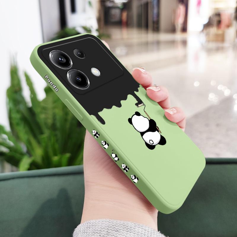 Paint Panda Phone Case For Xiaomi Poco F8 F7 X7 X6 F6 M6 M5 M5S F5 X5 F4 X4 M4 F3 M3 X3 Pro 4G 5G GT Silicone Cover