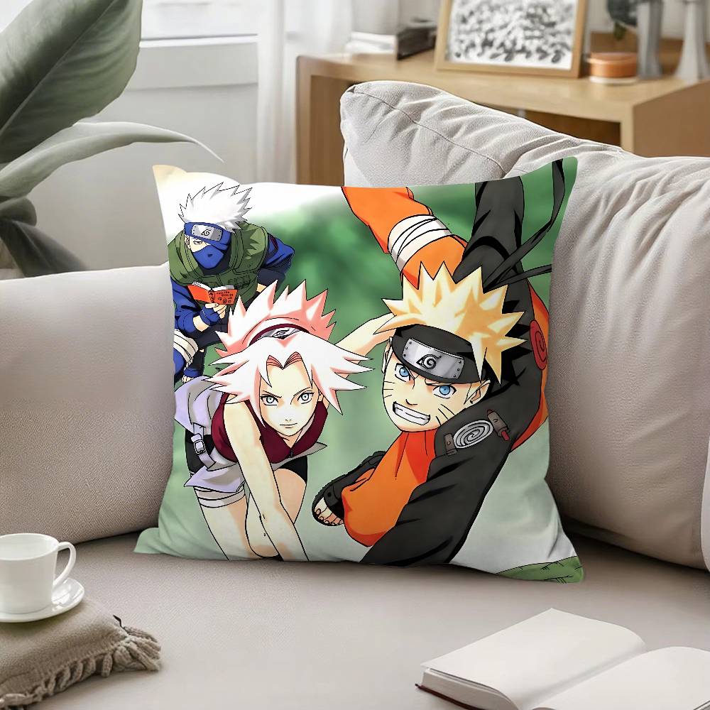 Naruto Pillow Case Sofa And Living Room Decorative Cushion Covers Dustproof And Miteproof Invisible Zipper