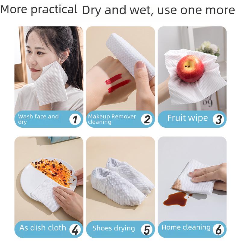 Soft Pure Cotton Baby Disposable Towels - Thick, Large, Pearl Pattern for Face Washing and Beauty Salon Use