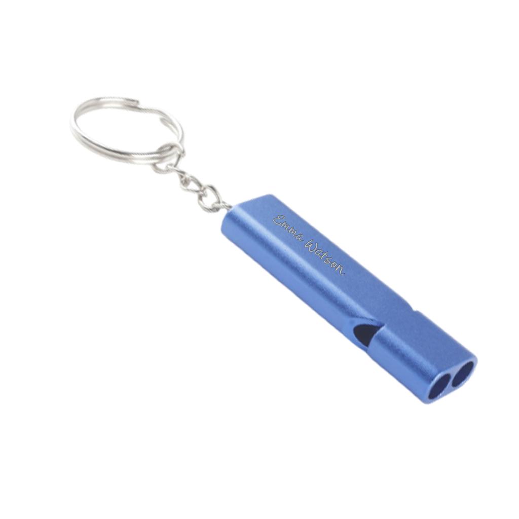 Personalized Flat Aluminum Alloy Whistle Keychains Are Suitable For Outdoor Camping And Pet Training.