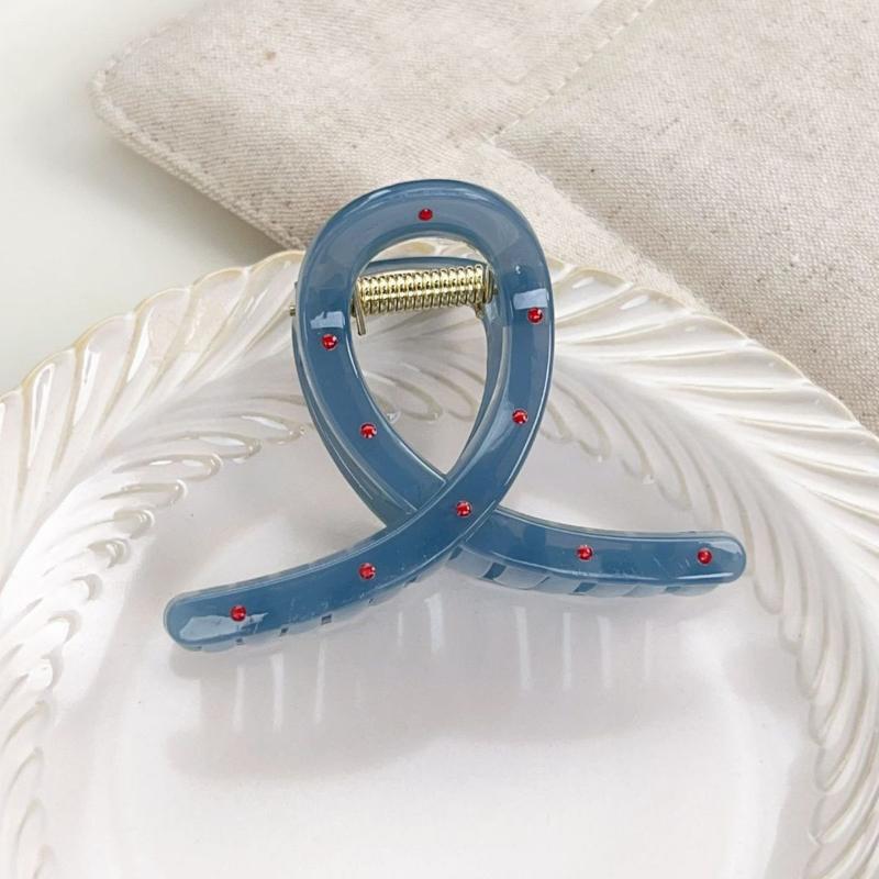 Dusty Blue Hair Jaw Clips Strong Hold Durable Plastic Cute Hair Clips for Women Girls Daily Styling Short Trips