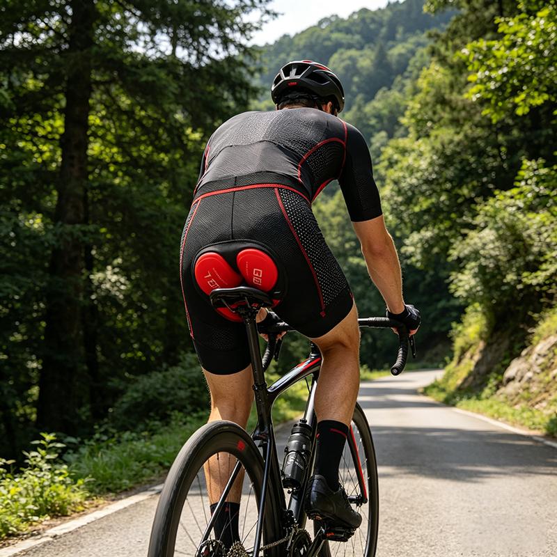 OFFBONDAGE Cycling Shorts Men Breathable Mesh Cycling Underwear 5D Gel Pad Shockproof MTB Bike Shorts Cycling Clothes