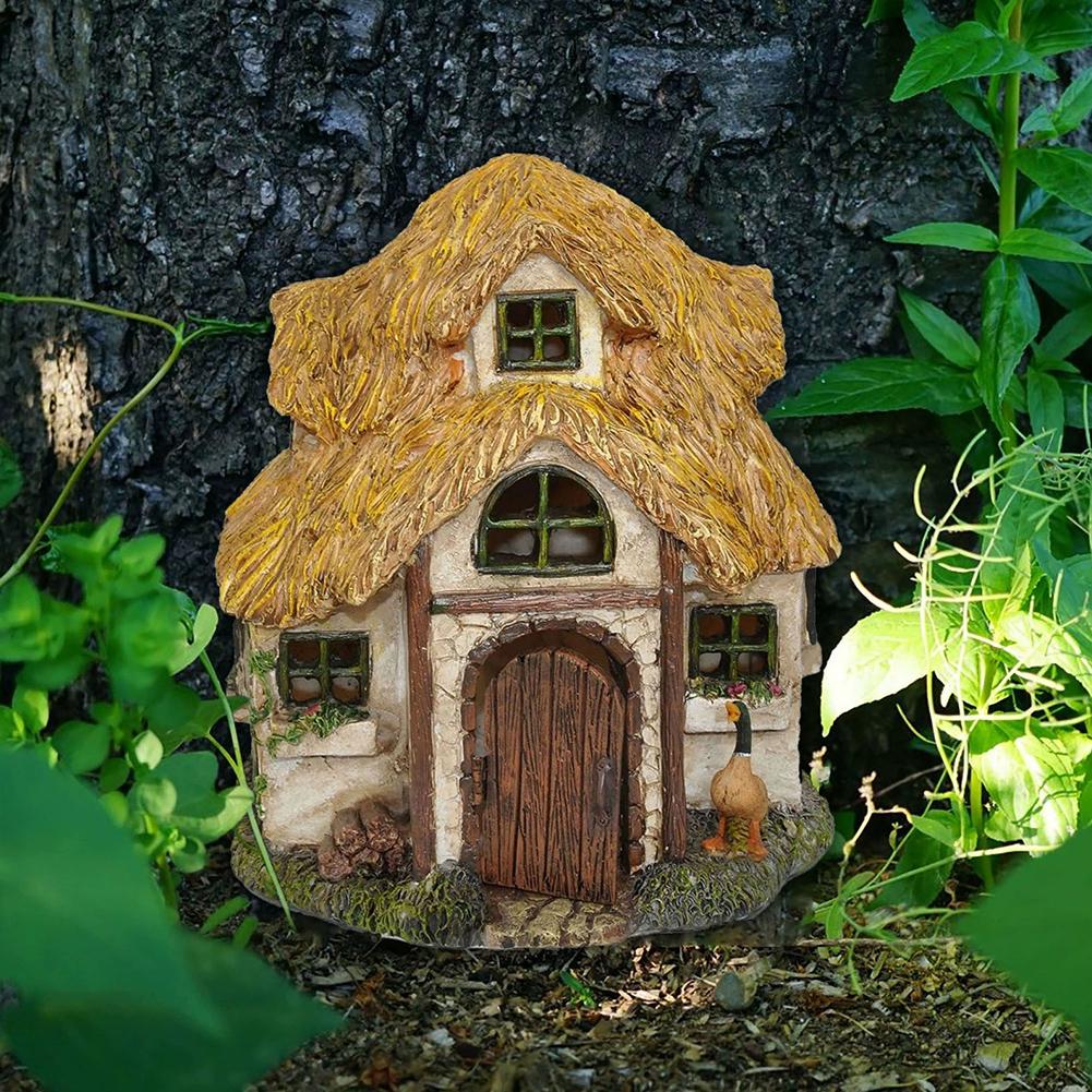 Garden Fairy Gnome Elf Miniature Figurines Window Door Garden Statue House Christmas Home Door Q7E0