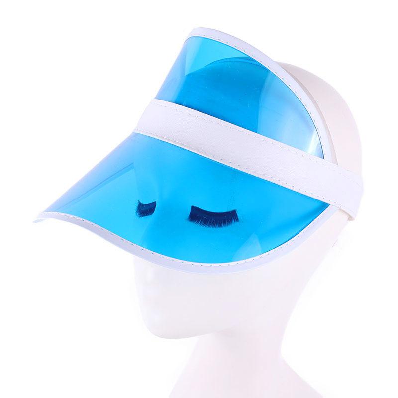 Men's and Women's Transparent Plastic Empty Top Hats, Outdoor Sun Hats, Travel Visors KDM-