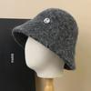 Ins Fashion Ladies Fluffy Panama Korea Designer M Wool Warm Bucket Hat For Women Fashion Fisherman Winter Hats Cap