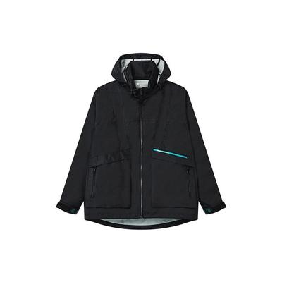 Fila Sport Lifestyle Serie FW22 Einfarbige Kapuzen-Reißverschlussjacke Herrenjacken Schwarz F51M239708F-BK