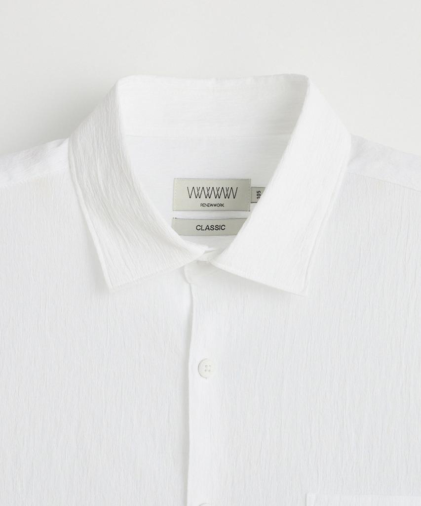 STCO [Japan Matusmi] Seersucker Short Sleeve Shirt_White (Classic Fit)_Sdsxb91Csw