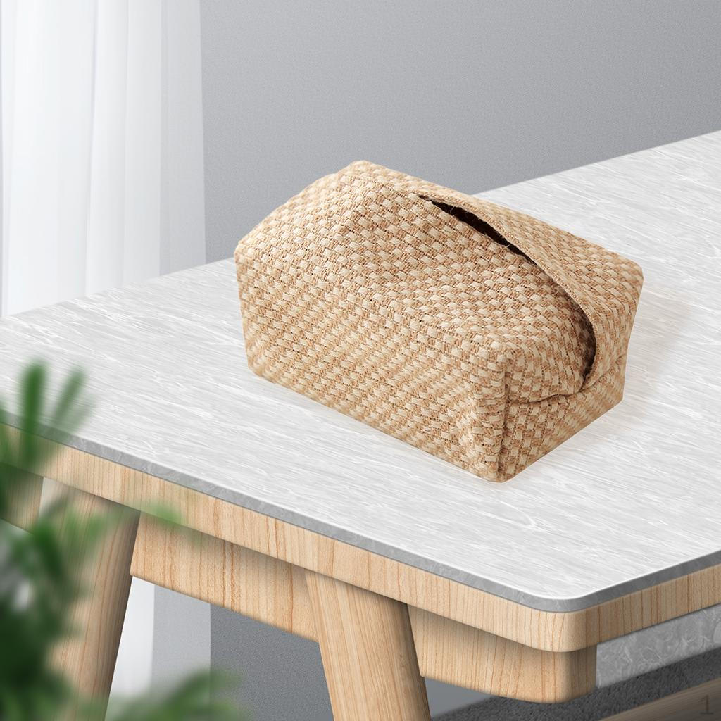 

Elegant Linen Tissue Napkin Holder Pumping for Dining Room Kitchen Bathroom Bedroom Countertop D
