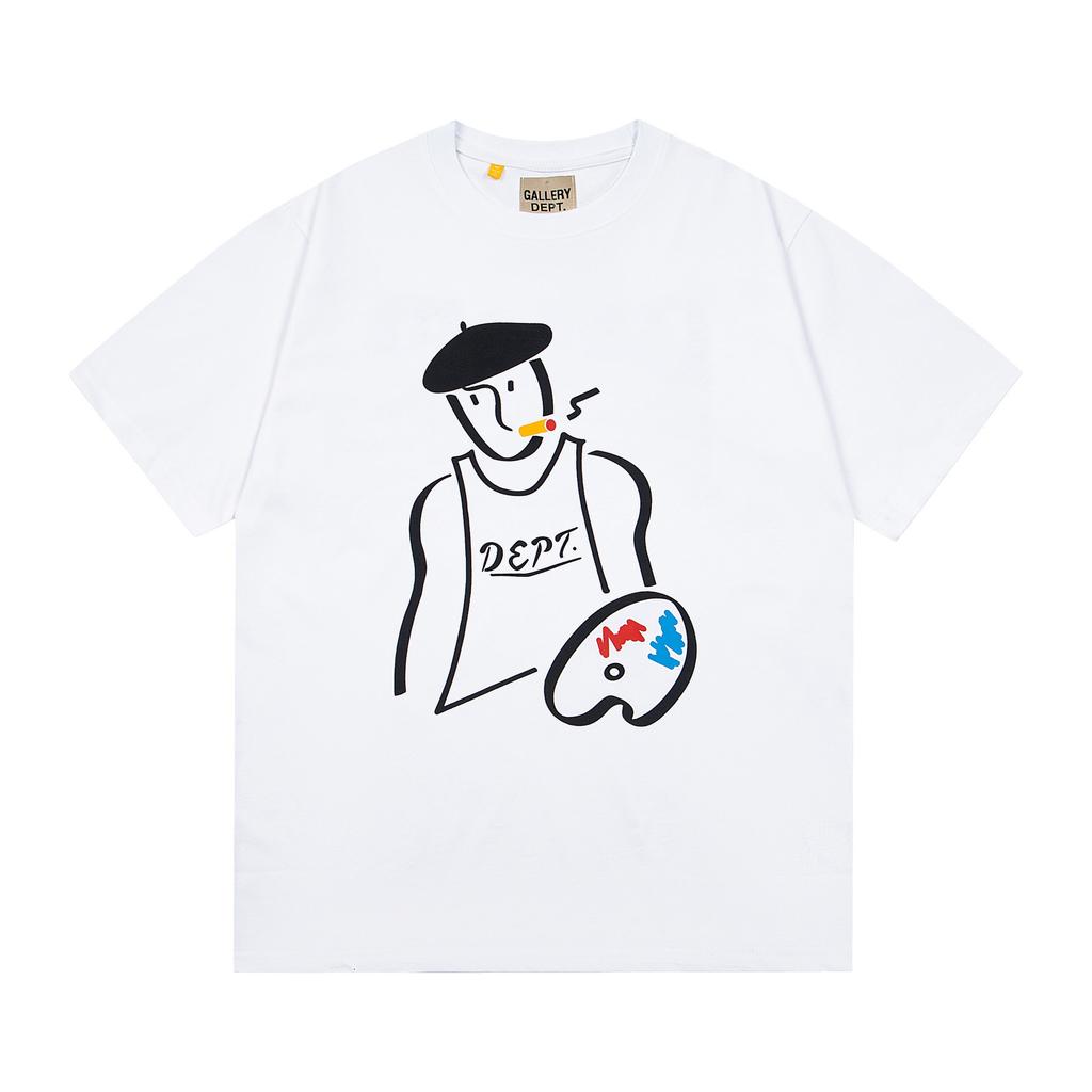 26SS Foreign Trade Gallery Dept T-Shirt Collection Gallery Casual Short Sleeve Men's and Women's Same Style Factory Spot Straight Hair